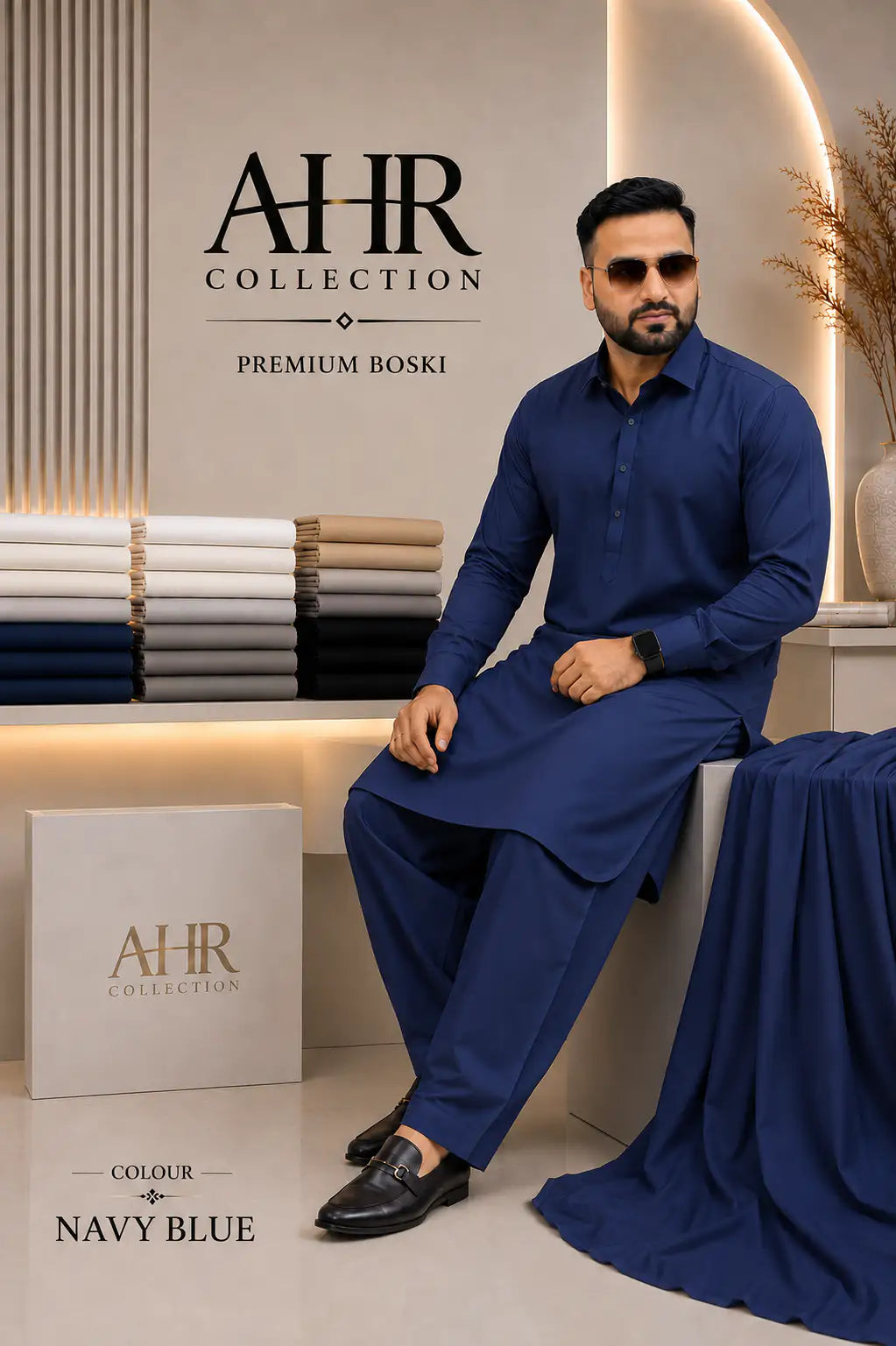 - Premium Boski Navy Blue -AHR Collection 